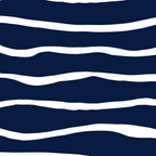 Ocean Ripple Modern Organic Stripe Pattern in White and Nautical Navy Blue Coffee Mug Gallery Image 2