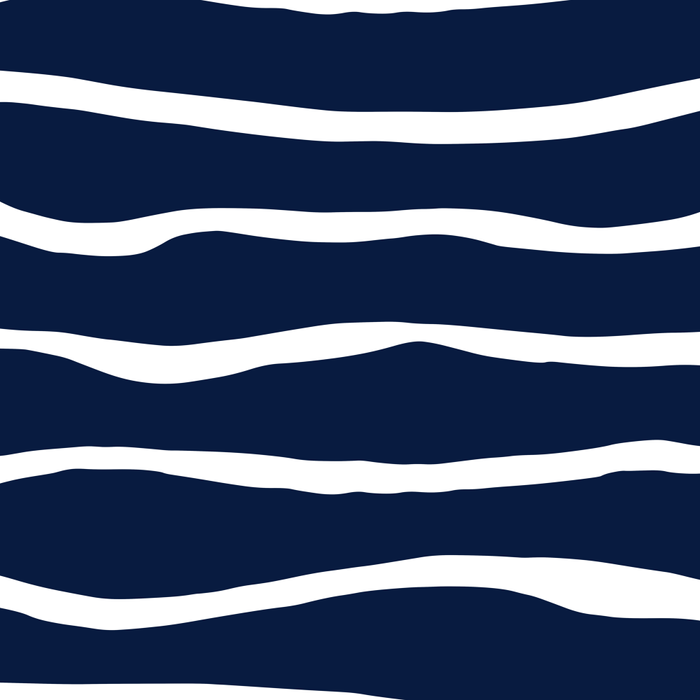 Ocean Ripple Modern Organic Stripe Pattern in White and Nautical Navy Blue Coffee Mug Gallery Image 2