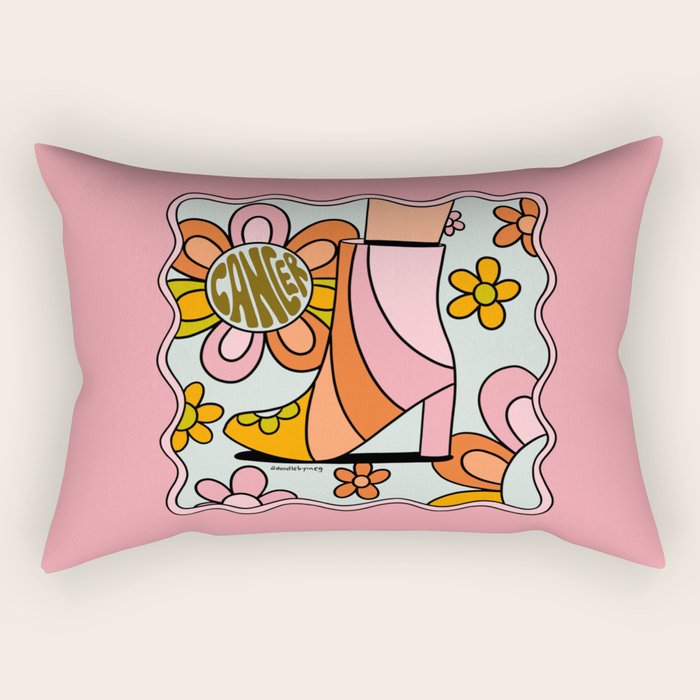 Cancer Groovy Boot Rectangular Pillow Gallery Image 2