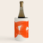 Mid Century Modern Abstract Painting Orange Watercolor Brush Strokes Wine Chiller Gallery Image 1