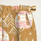Little Camper - pink and gold Window Curtain Gallery Image 2