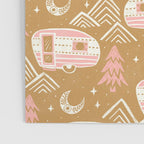 Little Camper - pink and gold Poster Gallery Image 3
