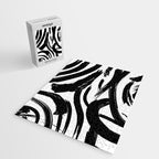 Abstract black and white paint brush stroke pattern Jigsaw Puzzle Gallery Image 2