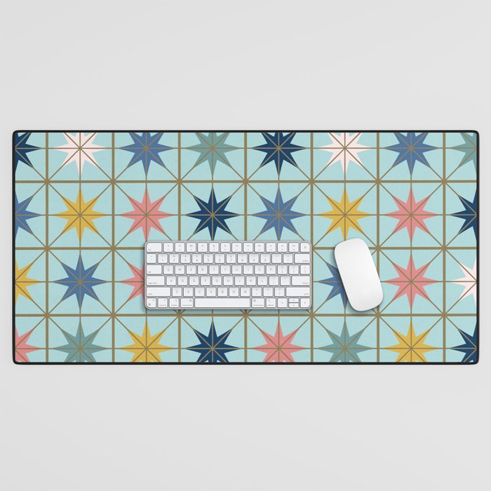 Moroccan Star Tile Pattern Desk Mat Gallery Image 1