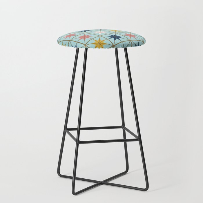 Moroccan Star Tile Pattern Stool Gallery Image 1