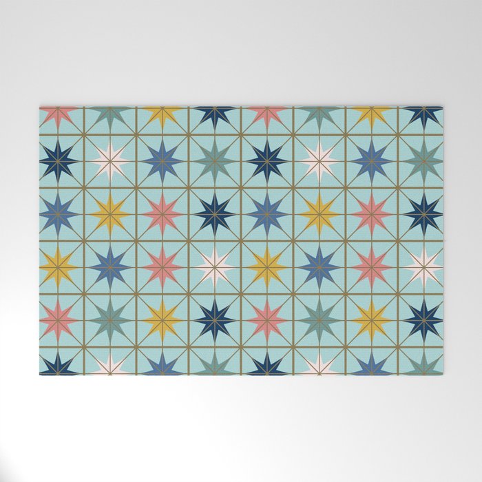 Moroccan Star Tile Pattern Welcome Mat Gallery Image 1