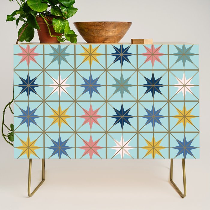 Moroccan Star Tile Pattern Credenza Gallery Image 1