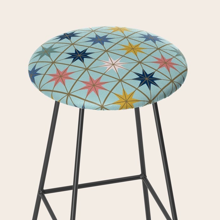Moroccan Star Tile Pattern Stool Gallery Image 2