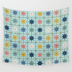 Moroccan Star Tile Pattern Wall Tapestry Gallery Image 4
