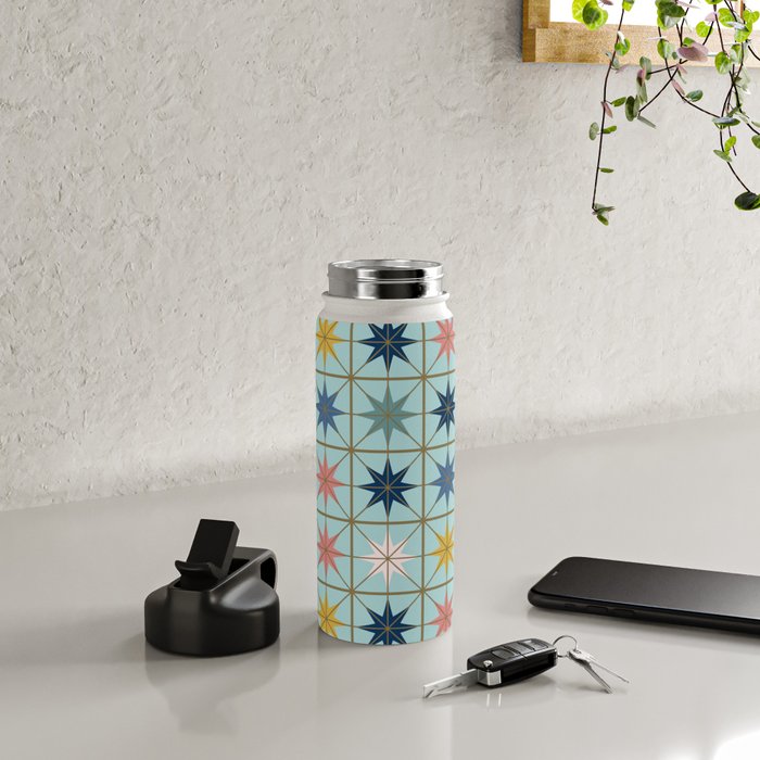 Moroccan Star Tile Pattern Water Bottle Gallery Image 4