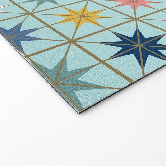 Moroccan Star Tile Pattern Welcome Mat Gallery Image 2
