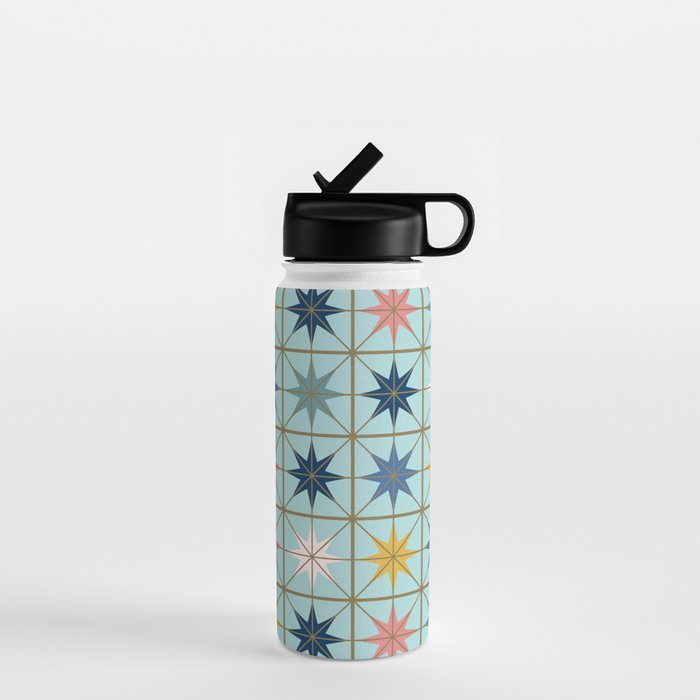 Moroccan Star Tile Pattern Water Bottle Gallery Image 1