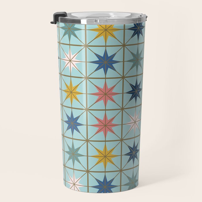 Moroccan Star Tile Pattern Travel Mug Gallery Image 3