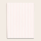 Classic Small Pink Rosebud Pastel Pink French Mattress Ticking Double Stripes Notebook Gallery Image 4