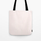 Classic Small Pink Rosebud Pastel Pink French Mattress Ticking Double Stripes Tote Bag Gallery Image 1