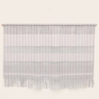 Classic Small Pink Rosebud Pastel Pink French Mattress Ticking Double Stripes Wall Hanging Gallery Image 1