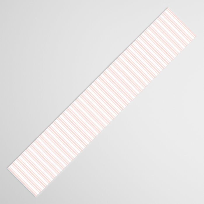 Classic Small Pink Rosebud Pastel Pink French Mattress Ticking Double Stripes Table Runner Gallery Image 3