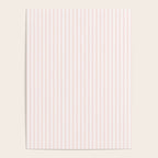 Classic Small Pink Rosebud Pastel Pink French Mattress Ticking Double Stripes Poster Gallery Image 4