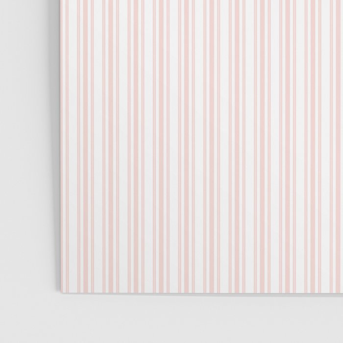 Classic Small Pink Rosebud Pastel Pink French Mattress Ticking Double Stripes Poster Gallery Image 3