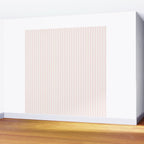 Classic Small Pink Rosebud Pastel Pink French Mattress Ticking Double Stripes Wall Mural Gallery Image 2