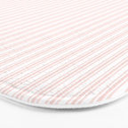 Classic Small Pink Rosebud Pastel Pink French Mattress Ticking Double Stripes Bath Mat Gallery Image 3