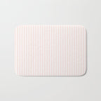 Classic Small Pink Rosebud Pastel Pink French Mattress Ticking Double Stripes Bath Mat Gallery Image 1