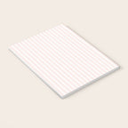 Classic Small Pink Rosebud Pastel Pink French Mattress Ticking Double Stripes Notebook Gallery Image 3