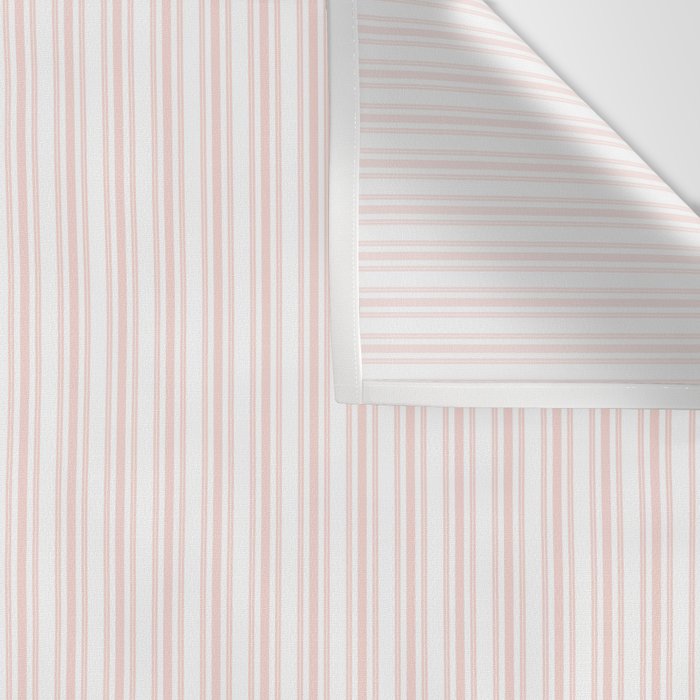 Classic Small Pink Rosebud Pastel Pink French Mattress Ticking Double Stripes Wall Tapestry Gallery Image 3