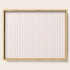 Classic Small Pink Rosebud Pastel Pink French Mattress Ticking Double Stripes Serving Tray Gallery Image 1
