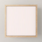Classic Small Pink Rosebud Pastel Pink French Mattress Ticking Double Stripes Mini Art Print Gallery Image 1