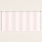Classic Small Pink Rosebud Pastel Pink French Mattress Ticking Double Stripes Desk Mat Gallery Image 3