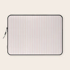 Classic Small Pink Rosebud Pastel Pink French Mattress Ticking Double Stripes Laptop Sleeve Gallery Image 1