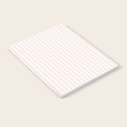 Classic Small Pink Rosebud Pastel Pink French Mattress Ticking Double Stripes Notebook Gallery Image 2