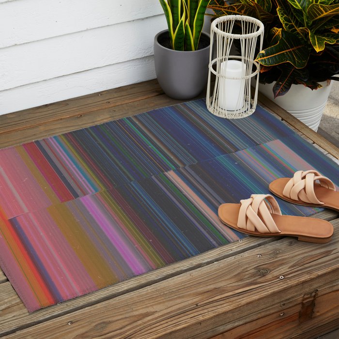 scanner stripes Outdoor Rug Gallery Image 2
