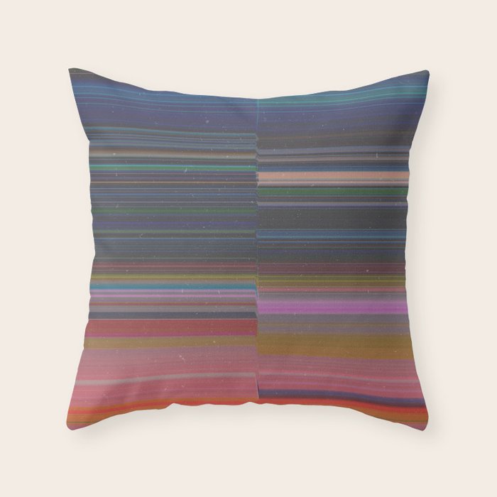 scanner stripes Throw Pillow Gallery Image 1