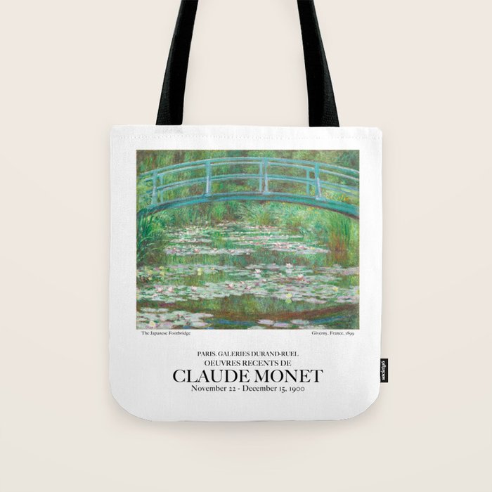 Bridge Over a Pond of Waterlilies by Claude Monet Tote Bag Gallery Image 1