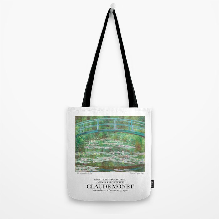 Bridge Over a Pond of Waterlilies by Claude Monet Tote Bag Gallery Image 2