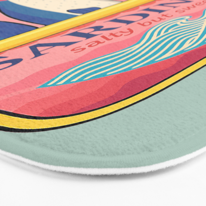 Tin of Love - Sardines in a Can with Heart Tail Bath Mat Gallery Image 3