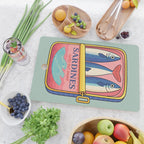 Tin of Love - Sardines in a Can with Heart Tail Cutting Board Gallery Image 2