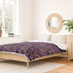 Tie Dye Moon and Stars Print in Purple Duvet Cover Gallery Image 2
