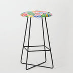 Joyful Jungle Exotic Birds Colorful Pattern Stool Gallery Image 1
