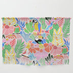 Joyful Jungle Exotic Birds Colorful Pattern Wall Hanging Gallery Image 1