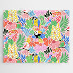 Joyful Jungle Exotic Birds Colorful Pattern Jigsaw Puzzle Gallery Image 1
