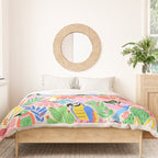 Joyful Jungle Exotic Birds Colorful Pattern Duvet Cover Gallery Image 3