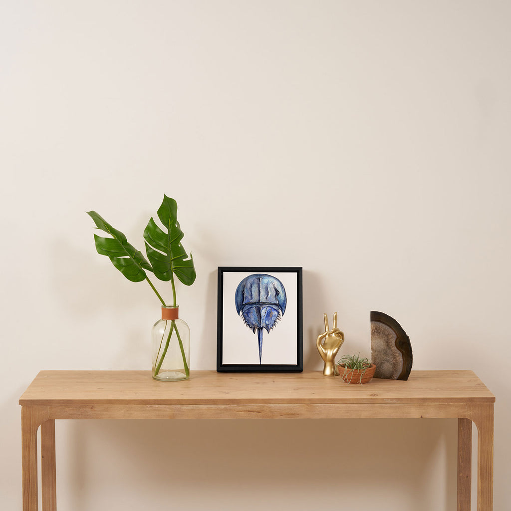 Blue Horseshoe Crab Framed Canvas Print Gallery Image 4