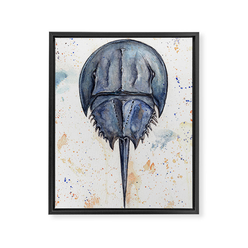 Horseshoe Crab Blues Framed Canvas Print Gallery Image 6