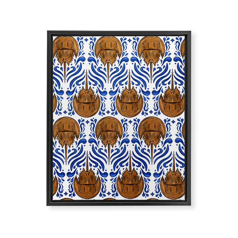 Horseshoe Crab Pattern Framed Canvas Print Gallery Image 8