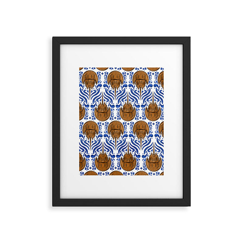 Horseshoe Crab Pattern Framed Art Print Gallery Image 6