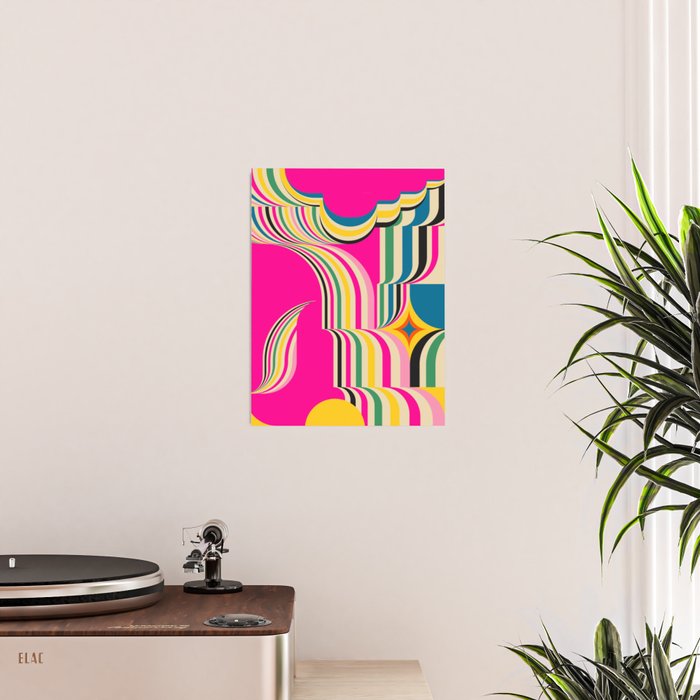 Pinky Groovy Girl and Landscape Poster Gallery Image 2