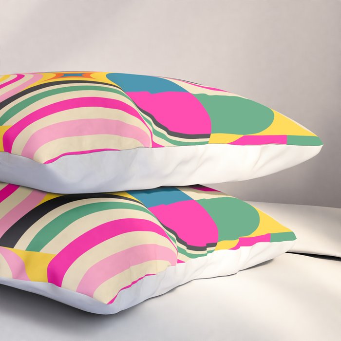 Pinky Groovy Girl and Landscape Pillow Sham Gallery Image 3